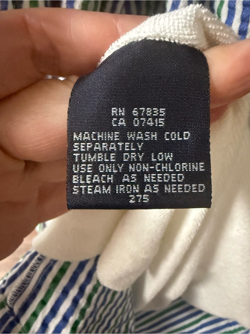 Nautica Seersucker Loungewear Set Robe & Pajama Pants Striped L/XL Like New - Picture 9 of 9